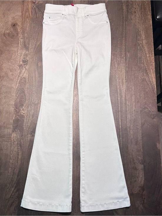 SPANX Denim - Spanx Jeans Womens Small White Flare High Rise Slim Pull On Stretch 20349R